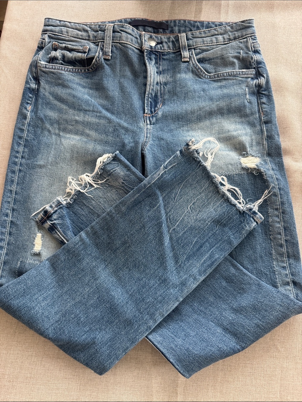 Joe's Jeans Medium Blue Distressed The Lara Jeans Size 28
